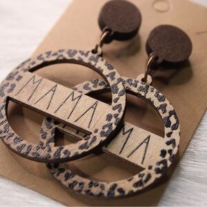 Leopard Print Mama Earrings
